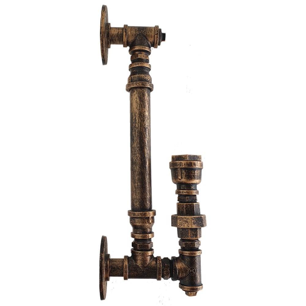 Brushed Copper Steel Pipe Wall Vintage Industrial Retro Style Lamp Light ~2814