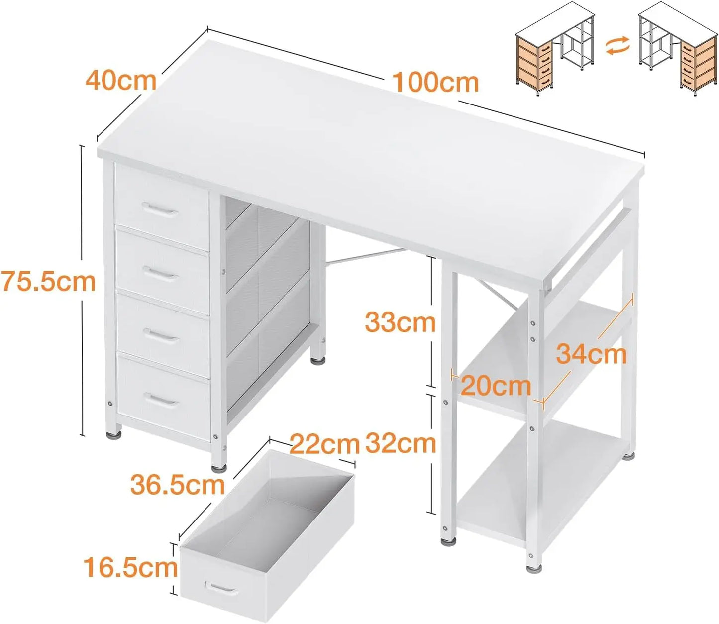 Modern Slimline Focus Desk