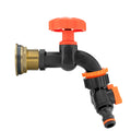 Water Butt Brass Kit 3/4in with Black Dial Tap + Two-Way Splitter Lawn Sprinkler