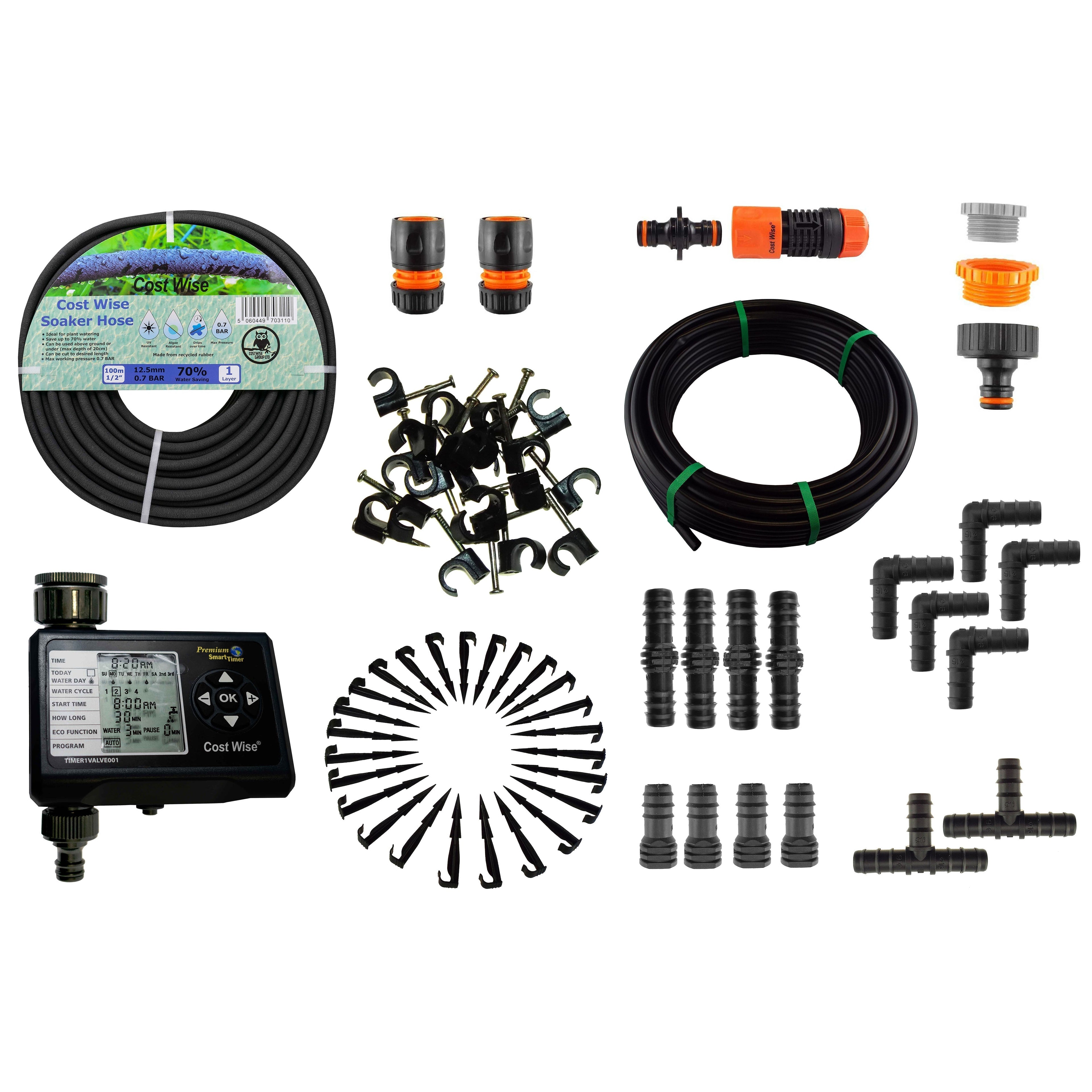 Porous Pipe Kit, POROUS-KIT13 Drip Irrigation Fitting Micro Watering System